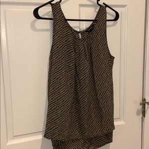 Navy and yellow lucky brand top